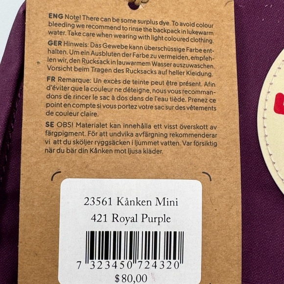 Fjallraven Kånken Mini Purple Backpack - Picture 5 of 6